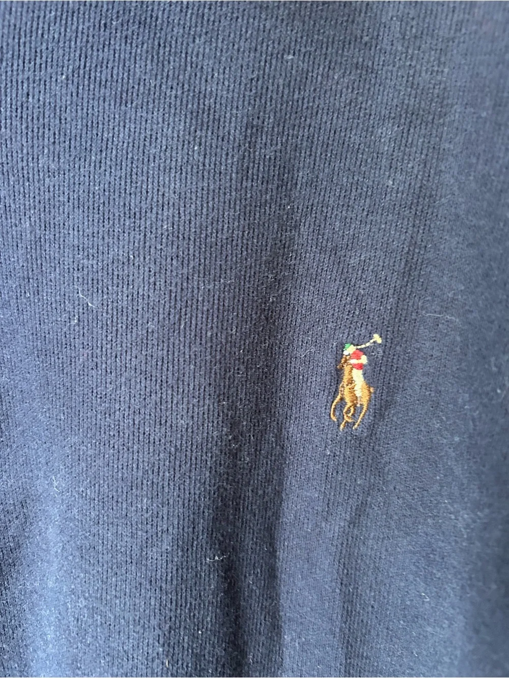 Polo Ralph Lauren Estate Rib‎ Quarter Zip Pullover Sweater 3XB Mens Navy